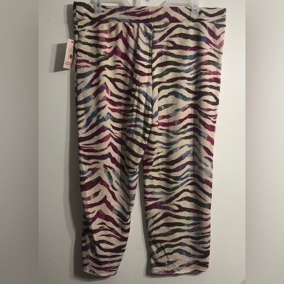 women’s sleep sweatpants pull on zebra print very soft two side pockets.XL - Picture 2 of 3